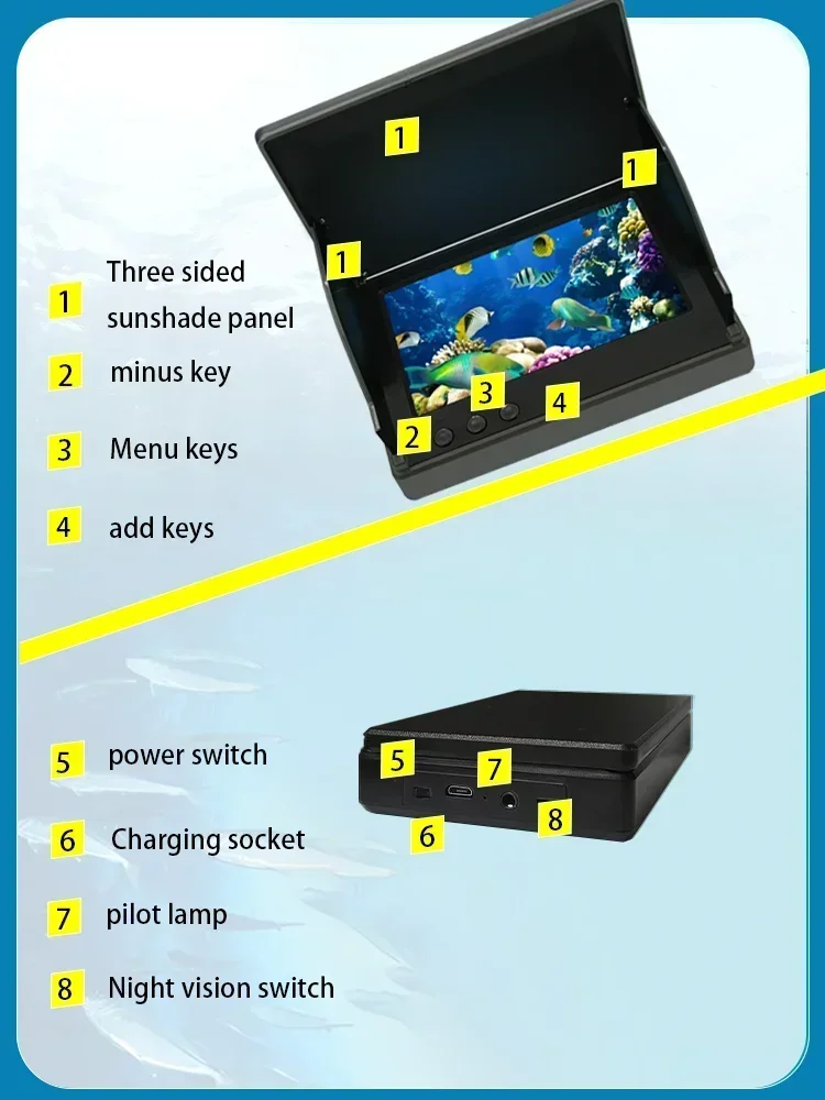 YS43A 4.3-inch Fish Detector U - огляд і ціна Fish Finder Battery