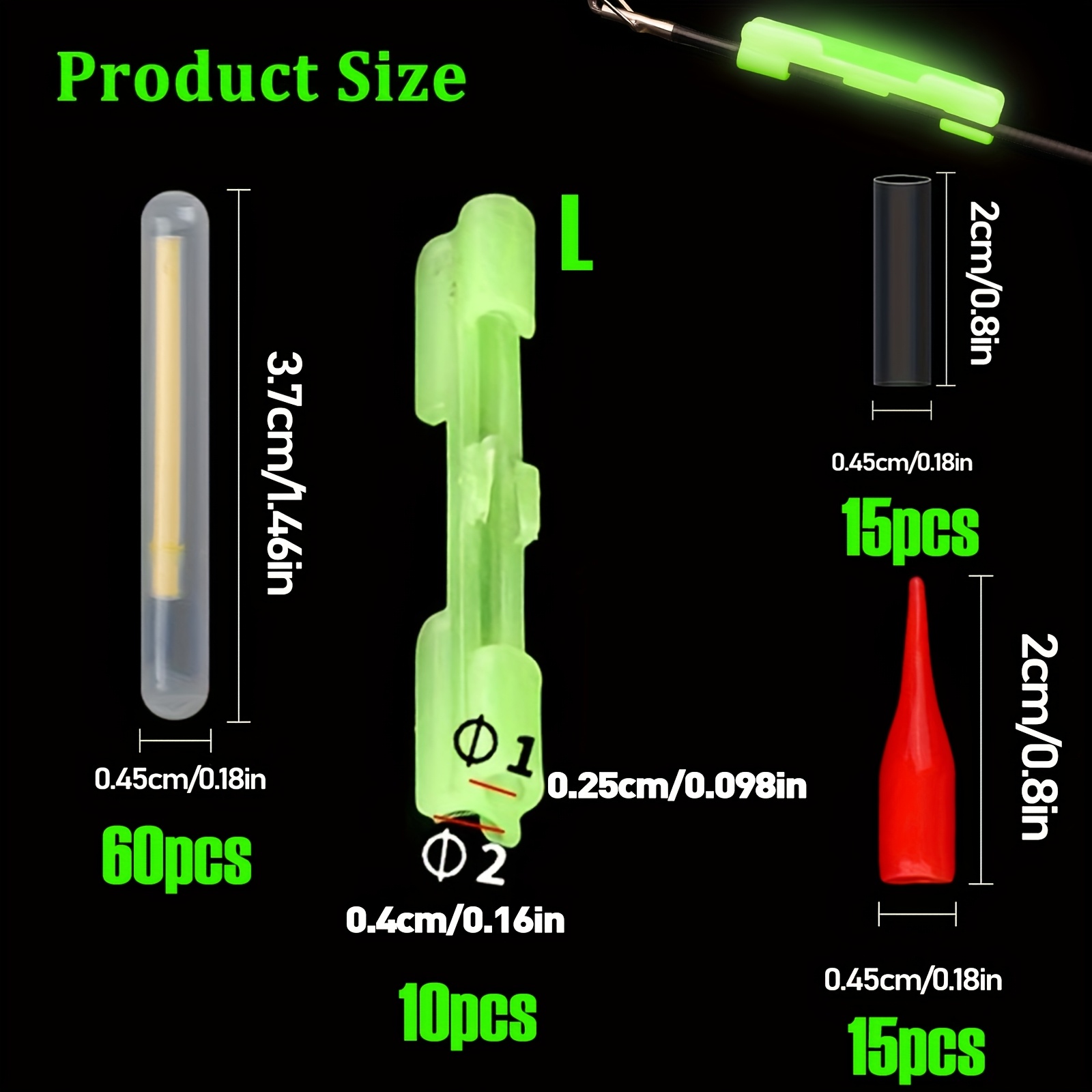 100PCS Fishing Glow Sticks Set - огляд і ціна Fish Alarm